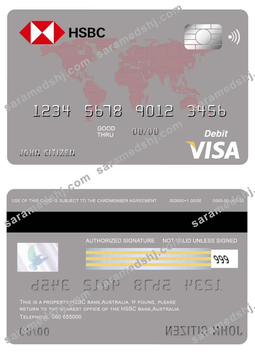Australia HSBC bank visa card